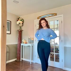 Fashion Nova Blue Crop Sweater
